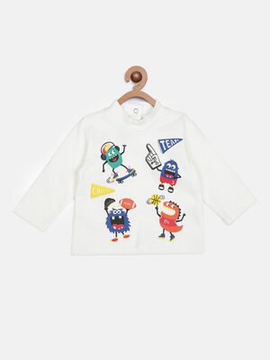 Boys Bronze Long Sleeve T-Shirt with Fun Print